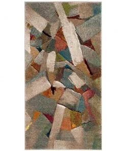 SAFAVIEH All Area Rugs And Runners Porcello Gennady Mid-Century Modern Abstract Rug