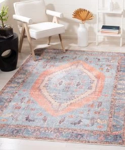 Safavieh All Area Rugs And Runners Serapi Annaelle Shabby Chic Distressed Machine Washable Soft Rug