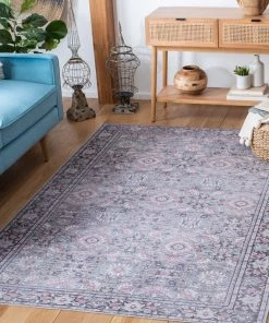 Safavieh All Area Rugs And Runners Serapi Arty Medallion Distressed Machine Washable Soft Rug