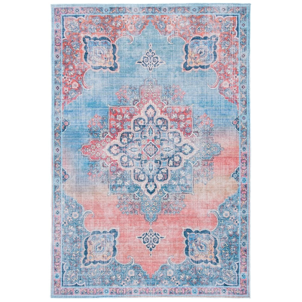 SAFAVIEH Serapi Asel Medallion Distressed Machine Washable Soft Area Rug 6 SAFAVIEH Serapi Asel Medallion Distressed Machine Washable Soft Area Rug
