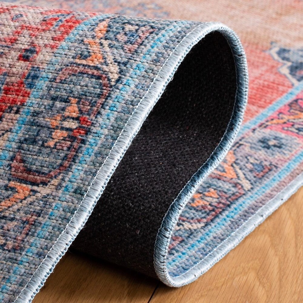 SAFAVIEH Serapi Asel Medallion Distressed Machine Washable Soft Area Rug 8 SAFAVIEH Serapi Asel Medallion Distressed Machine Washable Soft Area Rug