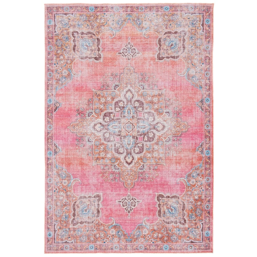 SAFAVIEH Serapi Asel Medallion Distressed Machine Washable Soft Area Rug 15 SAFAVIEH Serapi Asel Medallion Distressed Machine Washable Soft Area Rug