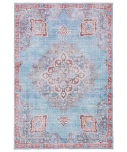 SAFAVIEH Serapi Asel Medallion Distressed Machine Washable Soft Area Rug