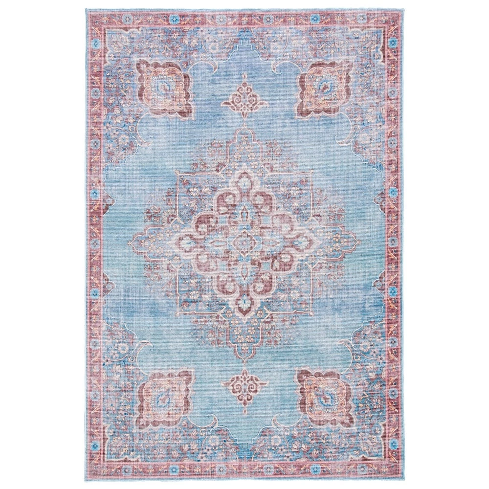 SAFAVIEH Serapi Asel Medallion Distressed Machine Washable Soft Area Rug 2 SAFAVIEH Serapi Asel Medallion Distressed Machine Washable Soft Area Rug