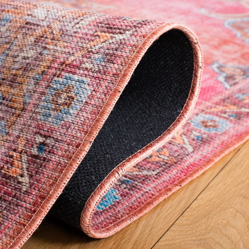 SAFAVIEH Serapi Asel Medallion Distressed Machine Washable Soft Area Rug 17 SAFAVIEH Serapi Asel Medallion Distressed Machine Washable Soft Area Rug