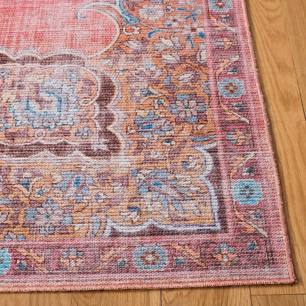 SAFAVIEH Serapi Asel Medallion Distressed Machine Washable Soft Area Rug 16 SAFAVIEH Serapi Asel Medallion Distressed Machine Washable Soft Area Rug