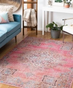 SAFAVIEH Serapi Asel Medallion Distressed Machine Washable Soft Area Rug 32 SAFAVIEH Serapi Asel Medallion Distressed Machine Washable Soft Area Rug