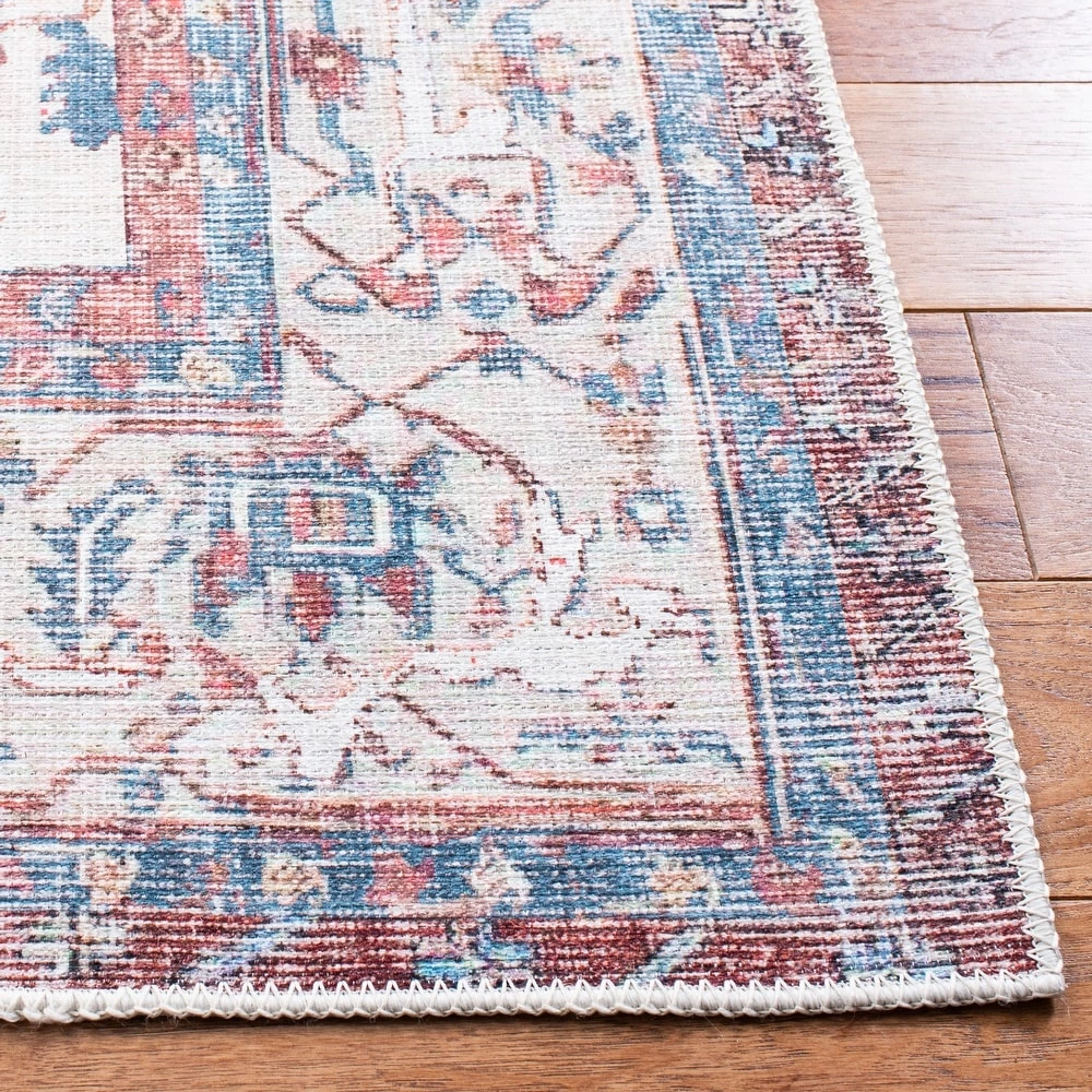 Safavieh Serapi Boushra Shabby Chic Distressed Machine Washable Soft Rug 3 Safavieh Serapi Boushra Shabby Chic Distressed Machine Washable Soft Rug