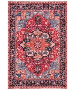 Safavieh Serapi Farnaz Medallion Distressed Machine Washable Soft Rug