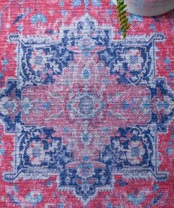 Safavieh All Area Rugs And Runners Serapi Sacha Medallion Distressed Machine Washable Soft Rug
