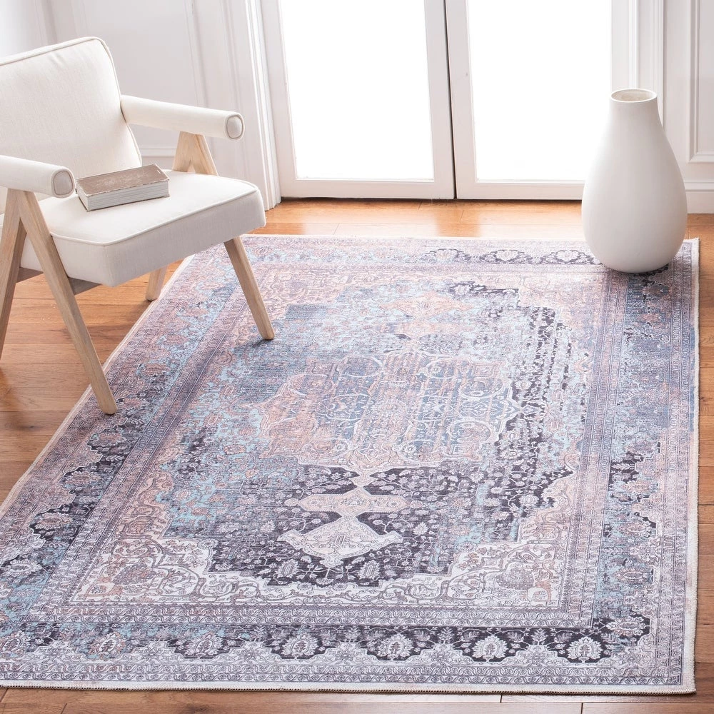 Safavieh All Area Rugs And Runners Serapi Xhoana Shabby Chic Distressed Machine Washable Soft Rug 1 Safavieh All Area Rugs And Runners Serapi Xhoana Shabby Chic Distressed Machine Washable Soft Rug