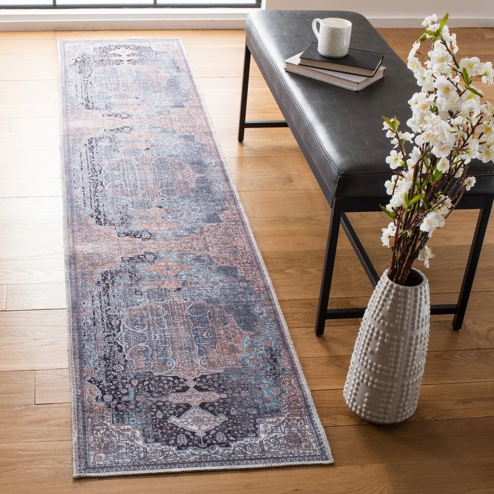 Safavieh All Area Rugs And Runners Serapi Xhoana Shabby Chic Distressed Machine Washable Soft Rug 11 Safavieh All Area Rugs And Runners Serapi Xhoana Shabby Chic Distressed Machine Washable Soft Rug