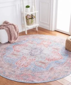 Safavieh All Area Rugs And Runners Serapi Yumika Medallion Distressed Machine Washable Soft Rug