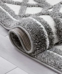 Well Woven Tribal Trellis Diamond Pattern Ivory Grey High-Low Textured Soft Area Rug All Area Rugs And Runners 8 Well Woven Tribal Trellis Diamond Pattern Ivory Grey High-Low Textured Soft Area Rug All Area Rugs And Runners