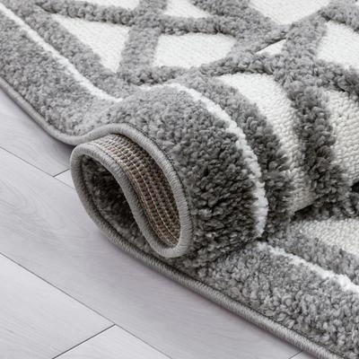 Well Woven Tribal Trellis Diamond Pattern Ivory Grey High-Low Textured Soft Area Rug All Area Rugs And Runners 4 Well Woven Tribal Trellis Diamond Pattern Ivory Grey High-Low Textured Soft Area Rug All Area Rugs And Runners