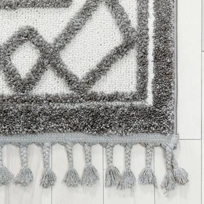 Well Woven Tribal Trellis Diamond Pattern Ivory Grey High-Low Textured Soft Area Rug All Area Rugs And Runners 3 Well Woven Tribal Trellis Diamond Pattern Ivory Grey High-Low Textured Soft Area Rug All Area Rugs And Runners