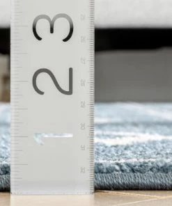 Well Woven Moroccan Tribal Diamond Pattern Blue Soft Area Rug