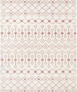 Well Woven All Area Rugs And Runners Nordic Tribal Trellis Pattern Blush Soft Area Rug