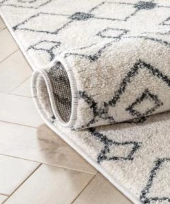 Well Woven Nordic Tribal Trellis Pattern Charcoal Ivory Soft Area Rug All Area Rugs And Runners