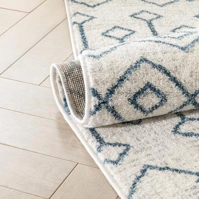 Well Woven Nordic Tribal Trellis Pattern Light Blue Ivory Soft Area Rug 4 Well Woven Nordic Tribal Trellis Pattern Light Blue Ivory Soft Area Rug