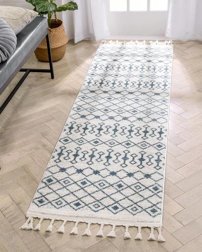 Well Woven Nordic Tribal Trellis Pattern Light Blue Ivory Soft Area Rug 7 Well Woven Nordic Tribal Trellis Pattern Light Blue Ivory Soft Area Rug