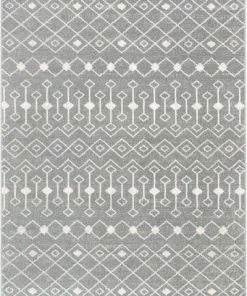 Well Woven Nordic Tribal Trellis Pattern Grey Soft Rug All Area Rugs And Runners