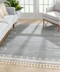 Well Woven Nordic Tribal Grey Soft Area Rug All Area Rugs And Runners