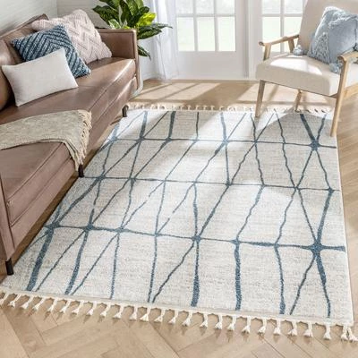 Well Woven Nordic Geometric Pattern Blue Ivory Area Rug All Area Rugs And Runners 1 Well Woven Nordic Geometric Pattern Blue Ivory Area Rug All Area Rugs And Runners