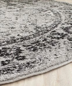 FAS All Area Rugs And Runners Vintage Distressed Grey/Gray / Black Area Rugs