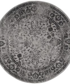 FAS All Area Rugs And Runners Vintage Distressed Grey/Gray / Black Area Rugs