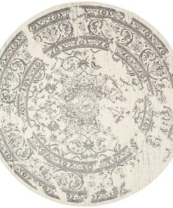 FAS Luxurious Vintage Ivory Silver Area Rugs