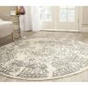 FAS Luxurious Vintage Ivory Silver Area Rugs