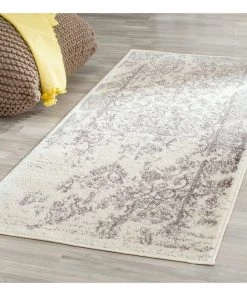 FAS Luxurious Vintage Ivory Silver Area Rugs