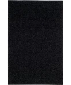 Athens Shag Ilaha Black Soft Plush Shag Area Rug