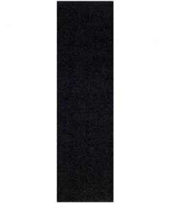 Athens Shag Ilaha Black Soft Plush Shag Area Rug