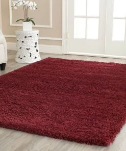 WRG Cozy Soft Thick Maroon Shag Area Rug 2-inch Pile Height All Area Rugs And Runners 17 WRG Cozy Soft Thick Maroon Shag Area Rug 2-inch Pile Height All Area Rugs And Runners