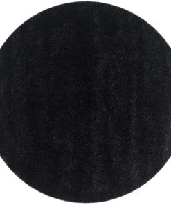 Athens Shag Ilaha Black Soft Plush Shag Area Rug