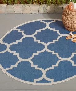FAS Courtyard Blue/ Beige Indoor/ Outdoor Rug All Area Rugs And Runners