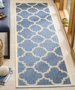 FAS Courtyard Blue/ Beige Indoor/ Outdoor Rug All Area Rugs And Runners