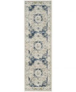 WRG All Area Rugs And Runners Vintage Ivory Blue Area Rug