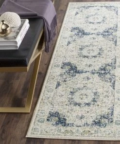 WRG All Area Rugs And Runners Vintage Ivory Blue Area Rug