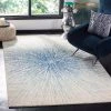 FAS Contemporary Burst Pattern Royal Ivory Soft Area Rugs