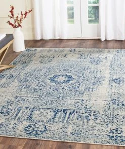 Safavieh Evoke Vintage Ivory / Blue Blue Ivory Distressed Medallion Area Rug All Area Rugs And Runners