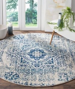 Safavieh Evoke Vintage Ivory / Blue Blue Ivory Distressed Medallion Area Rug All Area Rugs And Runners
