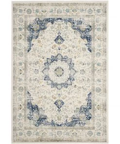 WRG All Area Rugs And Runners Vintage Ivory Blue Area Rug