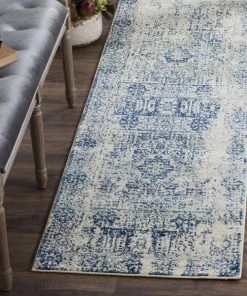 Safavieh Evoke Vintage Ivory / Blue Blue Ivory Distressed Medallion Area Rug All Area Rugs And Runners 9 Safavieh Evoke Vintage Ivory / Blue Blue Ivory Distressed Medallion Area Rug All Area Rugs And Runners