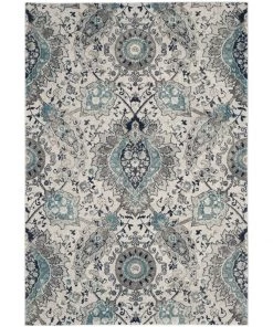 FAS Floral Cream/ Light Grey/Gray Area Rugs