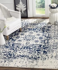 FAS All Area Rugs And Runners Contemporary Cream/ Navy Rugs