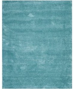 FAS Aqua Blue Soft Plush Shag Area Rug