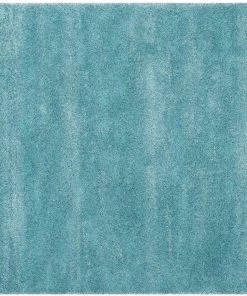 FAS Aqua Blue Soft Plush Shag Area Rug